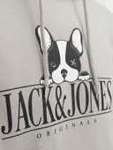 JACK JONES Köpek Desenli Kapüşonlu Erkek Sweatshirt 12244219 thumbnail 6