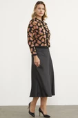 Leopar Desenli Triko Hırka - Siyah thumbnail 4