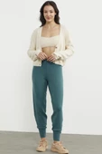 Jogger Triko Pantolon - Yeşil - 1