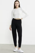 Jogger Triko Pantolon - Siyah - 1