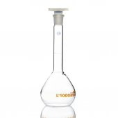 Cam Balon Joje 1000 ml - Plastik Tıpalı - 100  Borosilikat Cam - Isıya ve Kimyasala Dayanıklı - 1