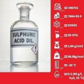 Sülfürik Asit 5 Litre Teknik Kalite - (Saflık: %95-97) - (CAS No : 7664-93-9) - 2