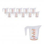 Kulplu Plastik Beher 500 ml - 10 Adetlik Set - Renkli Skala - Gıda İle Temasa Uygundur - 1