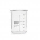 Cam Beher 600 ml - Kısa Form  Isıya, Kimyasala ve Diğer Tüm Etkenlere Karşı Yüksek Dayanıklı - 2