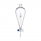 Cam Ayırma Hunisi 1000 ml - Cam Musluklu Plastik Tıpalı Huni - Şilif:29/32 -  Yüksek Kalite - 1