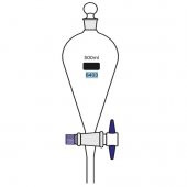 Cam Ayırma Hunisi 125 ml - Teflon Musluklu Tıpalı - Şilif:19/26 - 3