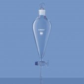 Cam Ayırma Hunisi 1000 ml - Cam Musluklu Plastik Tıpalı Huni - Şilif:29/32 -  Yüksek Kalite - 3