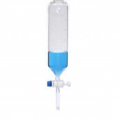 Damlatma Hunisi Silindirik 250ml - Cam Musluklu Huni - Şilif:24/29 - Yüksek Kalite - 3