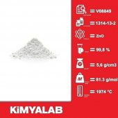 Çinko Oksit 1 Kg - CAS No : 1314-13-2 - Saflık: 99.88 - 2