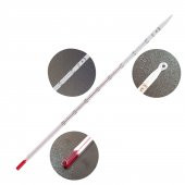 Cam Alkollü Termometre - Kimya Termometresi ( -20 / 50'C) - Net Gösterge - 75 mm Daldırma Derinliği thumbnail 1