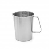 Kulplu Paslanmaz Çelik Beher 1500 ml - İç Kısımda Hacim Ölçeği Göstergesi Mevcuttur thumbnail 1