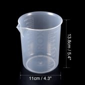 Plastik Beher 1000ml - Kabartma Dereceli Ölçülü-  Kırılmaya Dayanıklı Kalın Duvarlı -  Sıfır Ürün - 3