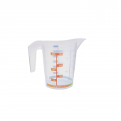Kulplu Plastik Beher 300 ml - Renkli Ölçekli - 1