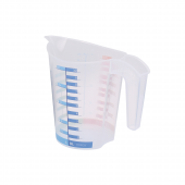 Kulplu Plastik Beher 1000 mL - Renkli Ölçüm Skalası - 3