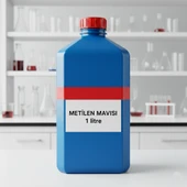 Metilen Mavisi 1 Litre  (Methylene Blue) Sıvı Form / HDPE Şişe / Yüksek Kaliteli / Zurih Lab thumbnail 3