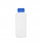 Plastik Kare Şişe 1000 ml - Mavi Kapaklı - 5 Adetlik Set thumbnail 2