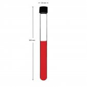 Cam Deney Tüpü 16x160 mm - 20 Adetlik Set - Hacim: 21ml - Isıya Dayanıklı - 1