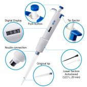 Otomatik Pipet 2 - 20 µl - Dijital Mikropipet - Tam Otoklavlanabilir - 3