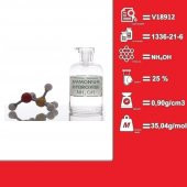 Amonyak 1 Litre Cam Şişe  - Saflık:  %25 - Cas No: 1336-21-6 - 2
