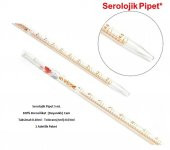 Serolojik Pipet 5 mL - %100 Borosilikat  (Dayanıklı) Cam - Taksimat:0.10ml - 1 Adetlik Paket thumbnail 2