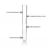 Cam Deney Tüpü 16x150 mm - 10 Adetlik Set - 100 Borosilikat - Isıya Dayanıklı - 20ml - 2