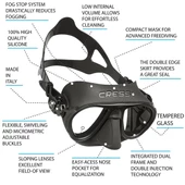 Cressi Calibro Dalış Maskesi  BLACK-BLACK-HD LENS - 2