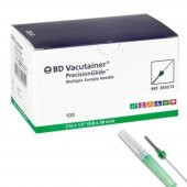 BD Vacutainer  Kan Alma İğnesi 21 G Yeşil 100 Adet Ürün No:360213 - 1