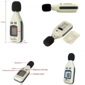 Ses Ölçüm Cihazı - Ses Ölçer 30-130 dBA - Modern, Kompakt, Taşınabilir Tasarım - 3