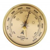 Metal Barometre 90 mm - Analog Basınç Ölçer - Hava Durumu - Kaliteli Şık Tasarım - 1