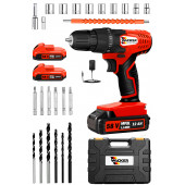 Wacker Pro Germany Red Prety 58 V 12 Ah Darbeli Çelik Şanzuman Çift Akülü Şarjlı Matkap Vidalama+Tamir Seti - 1