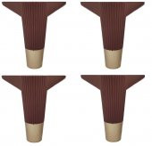 Şato Plastik Mobilya Ayağı 12 Cm Ceviz 4 Adet - 1