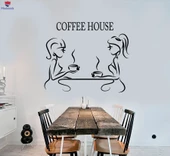 Kahve Barları Duvar Sticker Kahve Evi Kahve Restoran Dekoru Logo Etiketleri - 1