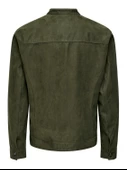 ONLY & SONS Erkek Suni Süet Deri Ceket 22021446 - 4