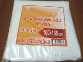 250 Adet Tek Kullanımlık Naylon Önlük Penuar Çalışma Boya Mutfak Kuaför Önlüğü Apron Kullan at - 1