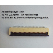 40 Pin 0.5 Adımlı Flex Soketi Flex Ffc Konnektörü 40-0.5-Alt thumbnail 1