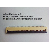 60 Pin 0.5 Adımlı Flex Soketi Flex Ffc Konnektörü 60-0.5-Alt - 1