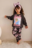 KIZ ÇOCUK MİCKEY BASKILI BİSİKLET YAKA EŞOFMAN TAKIMI - 5
