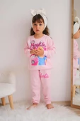 KIZ ÇOCUK MİCKEY BASKILI BİSİKLET YAKA EŞOFMAN TAKIMI - 4