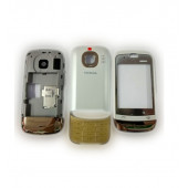 Nokia C2-03 Kasa Kapak Tuş Takımı C2-03 Uyumlu Gold Beyaz Renk Orta Kasa Ön Kapak Arka Kapak Tuş Takımı - 1