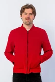 Erkek Regular Fit  Pilot Yaka Fermuarlı Cepli Kışlık Astarsız Kaşe Mont - 8