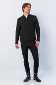 Erkek Regular Fit  Pilot Yaka Fermuarlı Cepli Kışlık Astarsız Kaşe Mont - 2