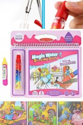 Sihirli Boyama Kitabı Fairy Princess Pembe Model Sihirli Su Çizim Kitap Kalem Boyama - 8