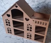 Hobi Adn Oyuncak Ev 3 Katlı Windows Penceri MODEL Ahşap MDF HAM El Yapım - 6