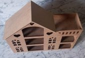 Hobi Adn Oyuncak Ev 3 Katlı Windows Penceri MODEL Ahşap MDF HAM El Yapım - 7