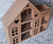 Hobi Adn Oyuncak Ev 3 Katlı Windows Penceri MODEL Ahşap MDF HAM El Yapım - 8