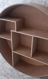 1448bng90212Hobi Adn Yuvarlak Raf KİTAPLIK Terek Ahşap MDF HAM Kutuda Sevk El Yapım - 4