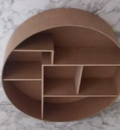 1448bng90212Hobi Adn Yuvarlak Raf KİTAPLIK Terek Ahşap MDF HAM Kutuda Sevk El Yapım - 6