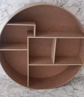 1448bng90212Hobi Adn Yuvarlak Raf KİTAPLIK Terek Ahşap MDF HAM Kutuda Sevk El Yapım - 7