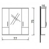 Denko Akyazı 80 cm MDF Beyaz Banyo Dolabı Üst Modülü - 2