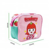 Sentor 3 Bölmeli İlkokul Okul Sırt Çantası Ve Beslenme Çantası Strawberry Turkuaz-Pembe thumbnail 4